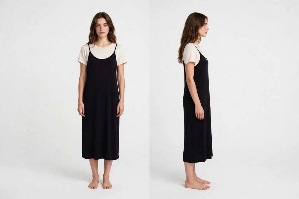 Calvin Klein 2-Piece Short Sleeve T-Shirt and Cami Dress Set GUC